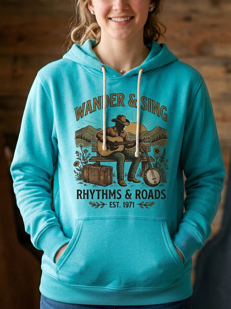 Americana Guitar Country Music Graphic Hoodie