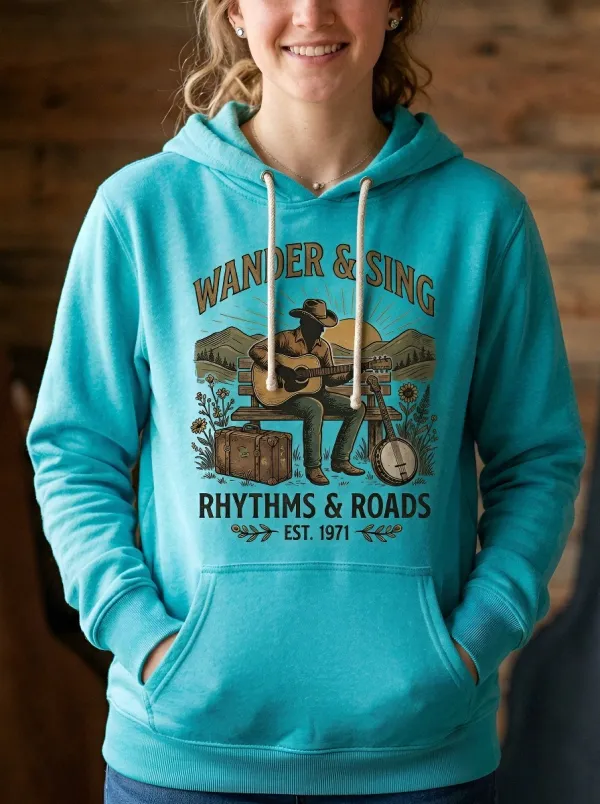 Americana Guitar Country Music Graphic Hoodie