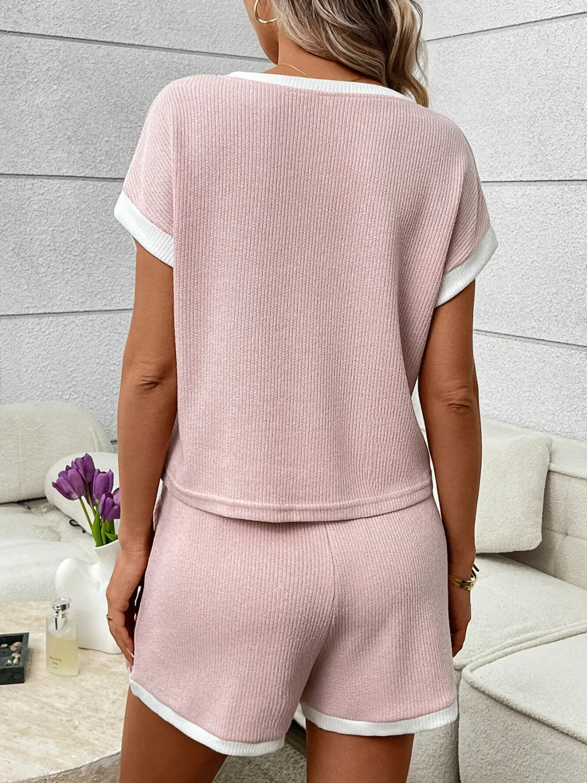 Relaxed Refined Pocketed Top and Shorts Matching Set