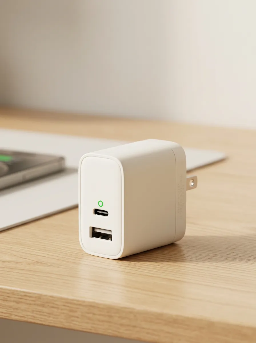 White Dual-Port Wall Power Adapter