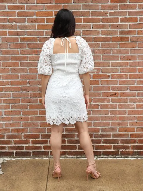 Lace Floral Mini Dress