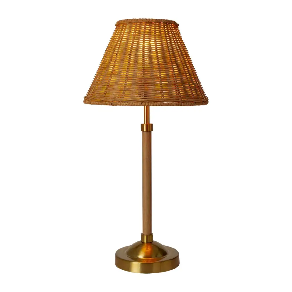 Metal Iron Rattan Table Lamp