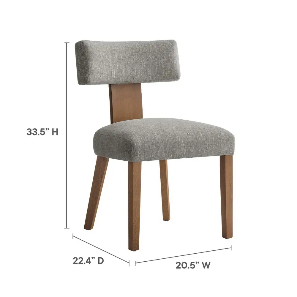 Fabric Upholstered Dining Chairs Set of Two