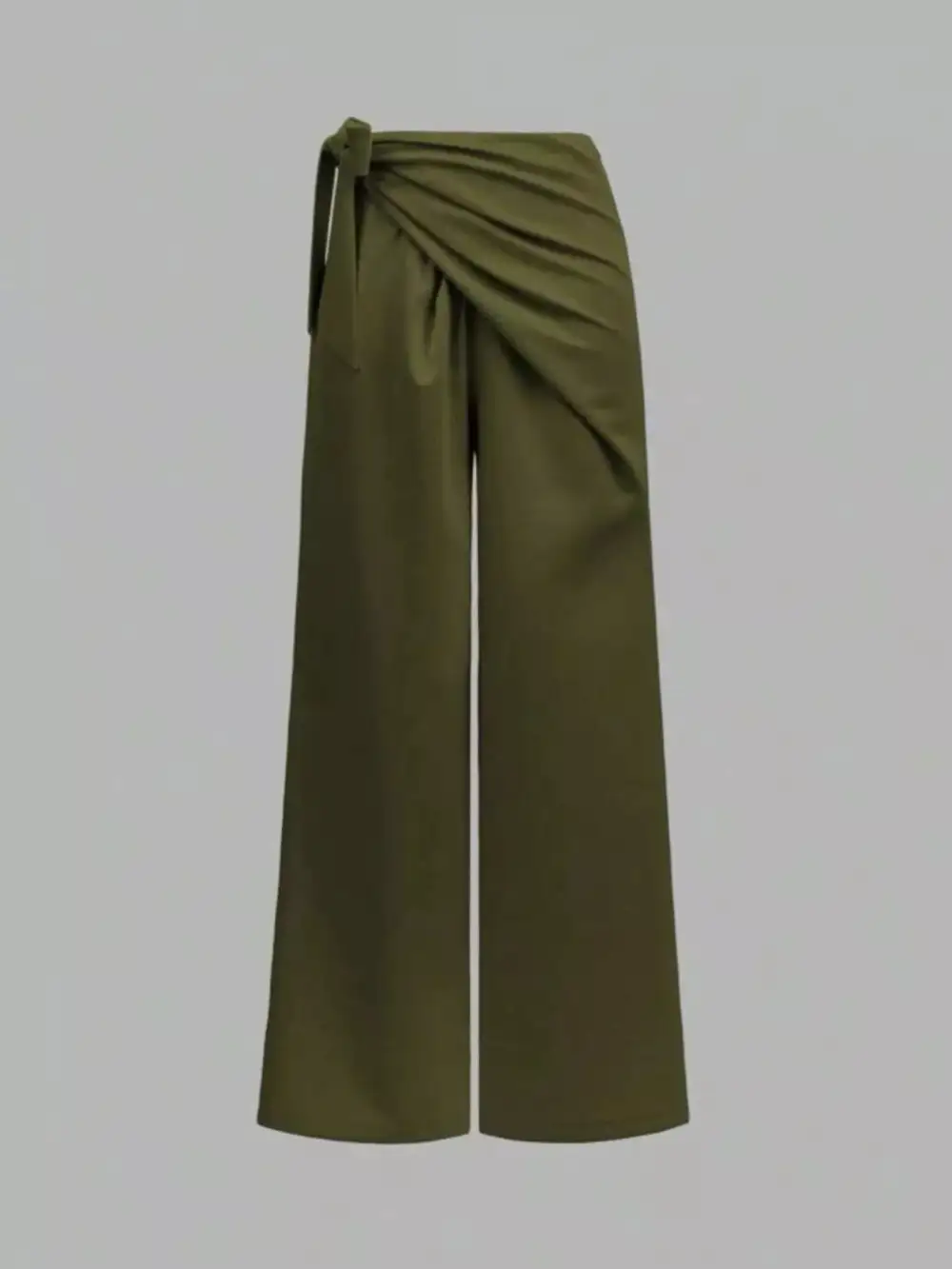 Wide Leg Tie Waist Everyday Versatile Pants