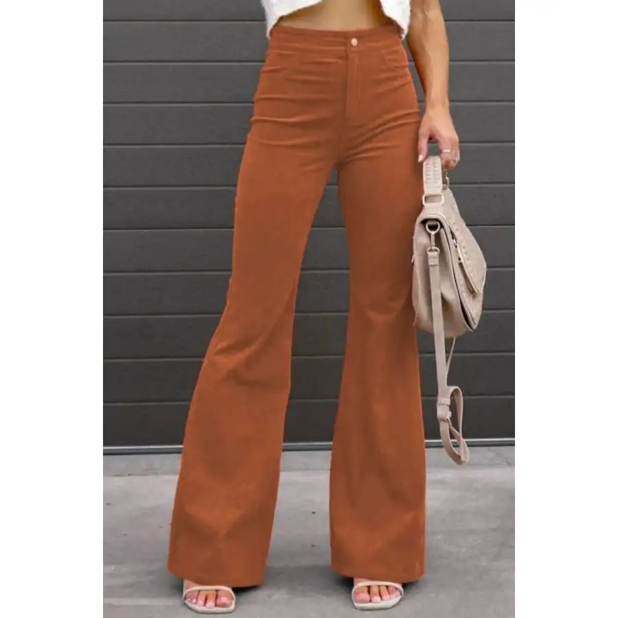 Full Size Hight Waist Bootcut Pants Plus Size