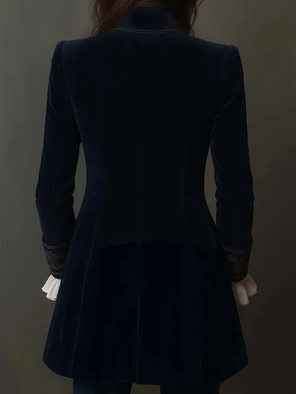 Embroidered Polyester Velvet Jacket