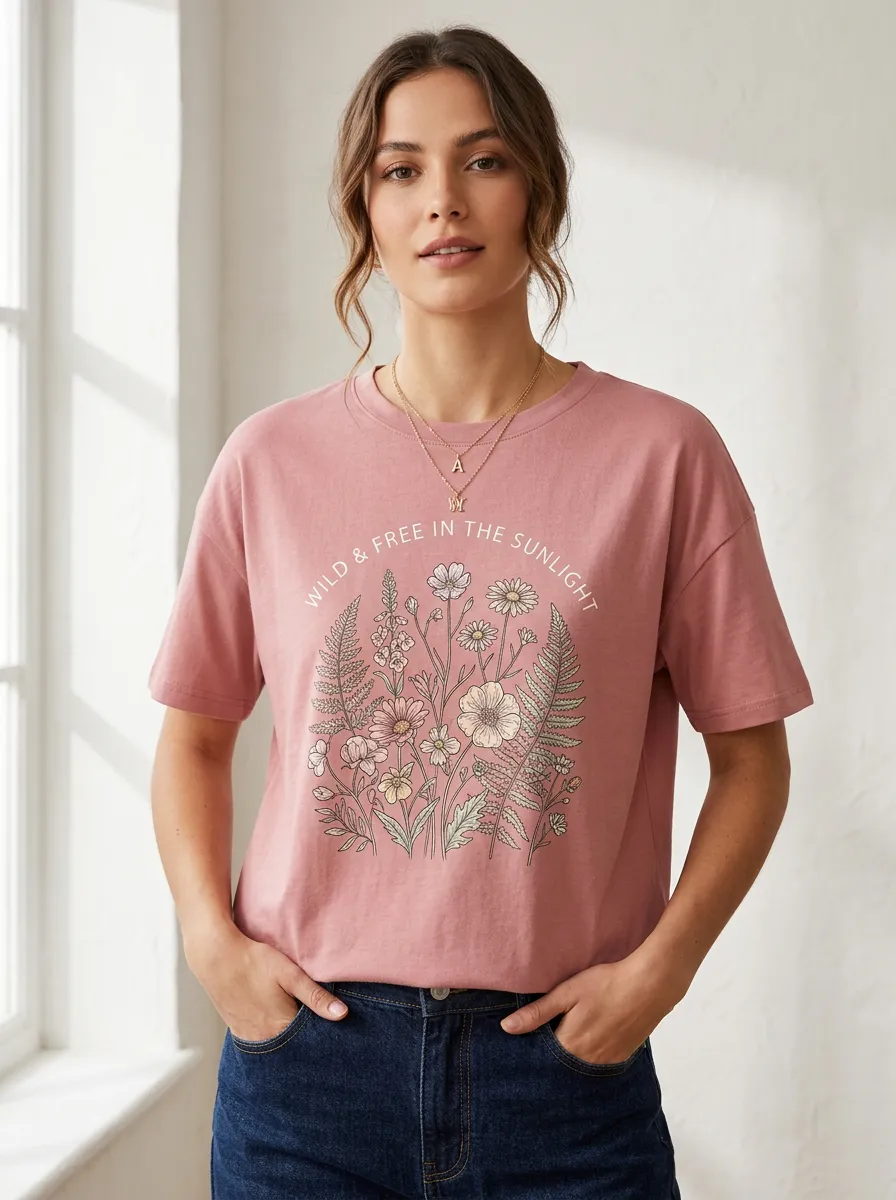 Wildflower Nature Lover Wild And Free T-Shirt