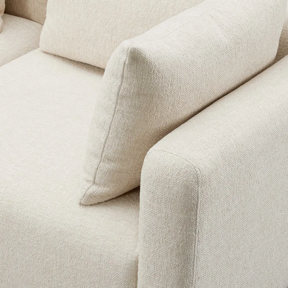 Modular Minimal Upholstered Wood Sofa