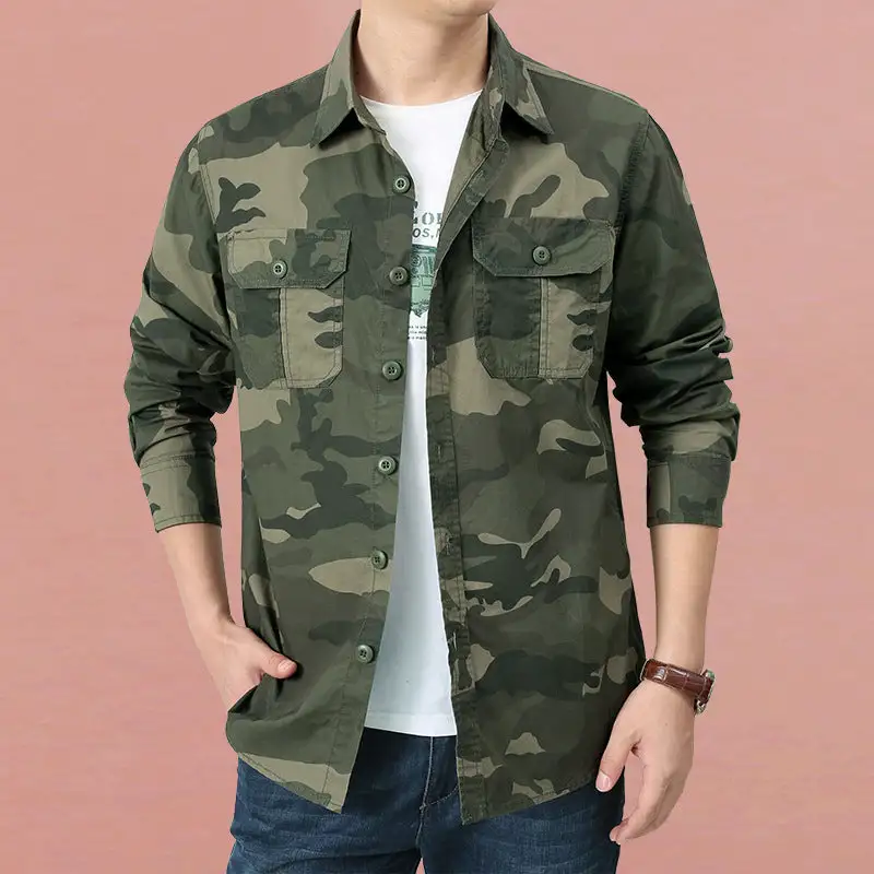 Men's Camouflage Utility Pocket Shirt