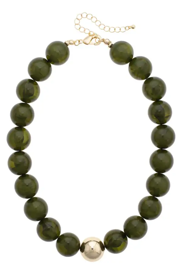 Beaded Gumball Statement Necklace