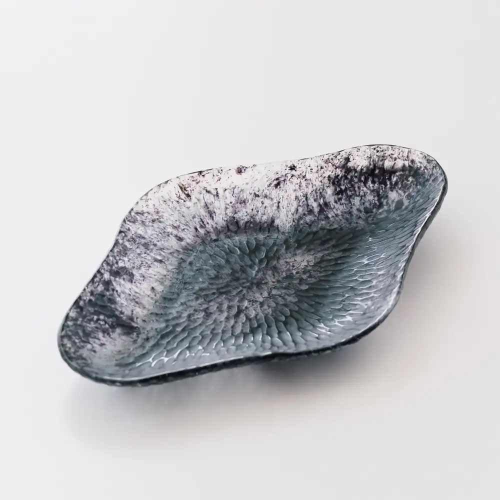 Textured Glass Dining Plate