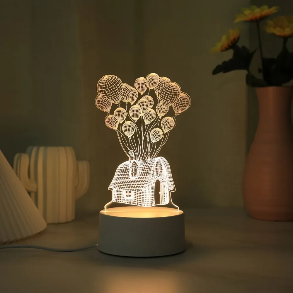 Balloon House 3D Night Light