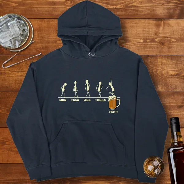 Craft beer style printed hoodie