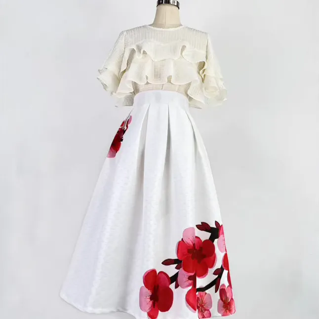 Textured Garden Everyday Casual Skirt