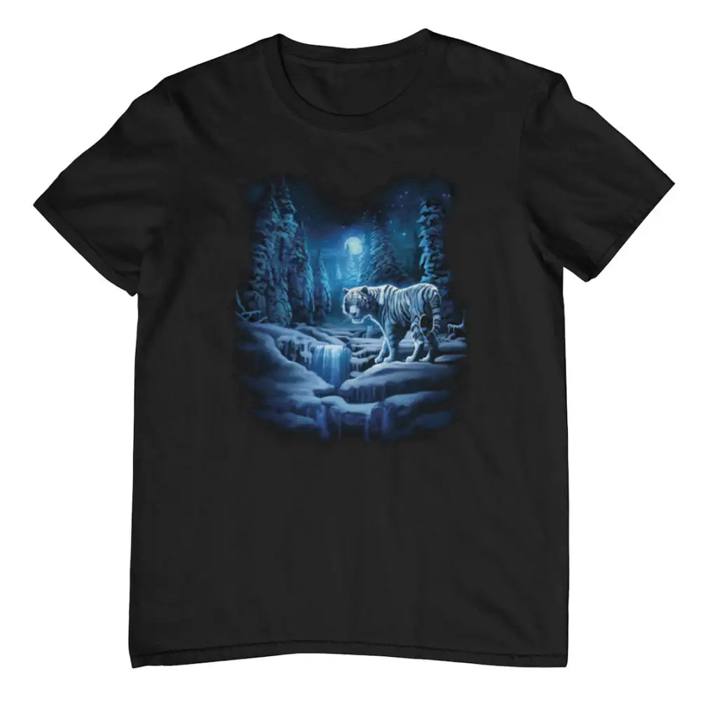 White Tiger Graphic Cotton T-Shirt