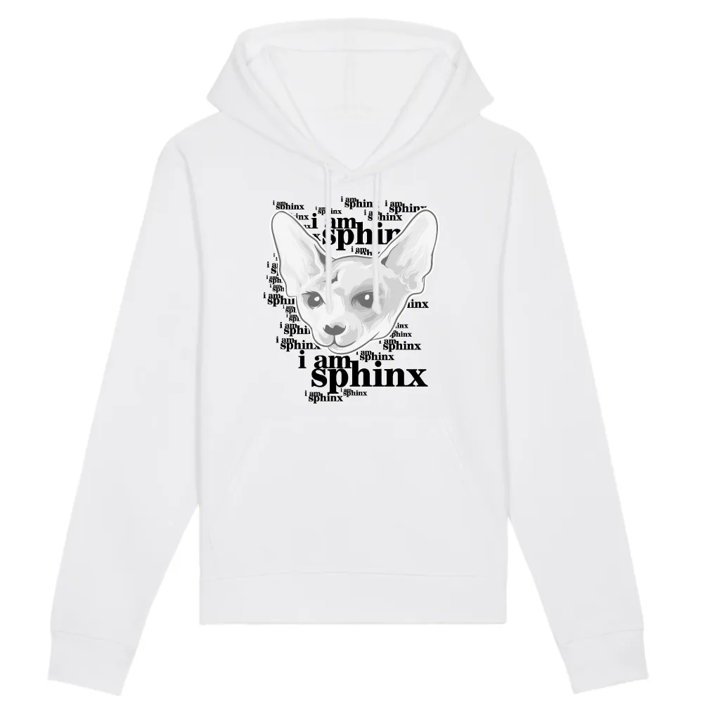 Hairless Cat Graphic Pullover Hoodie