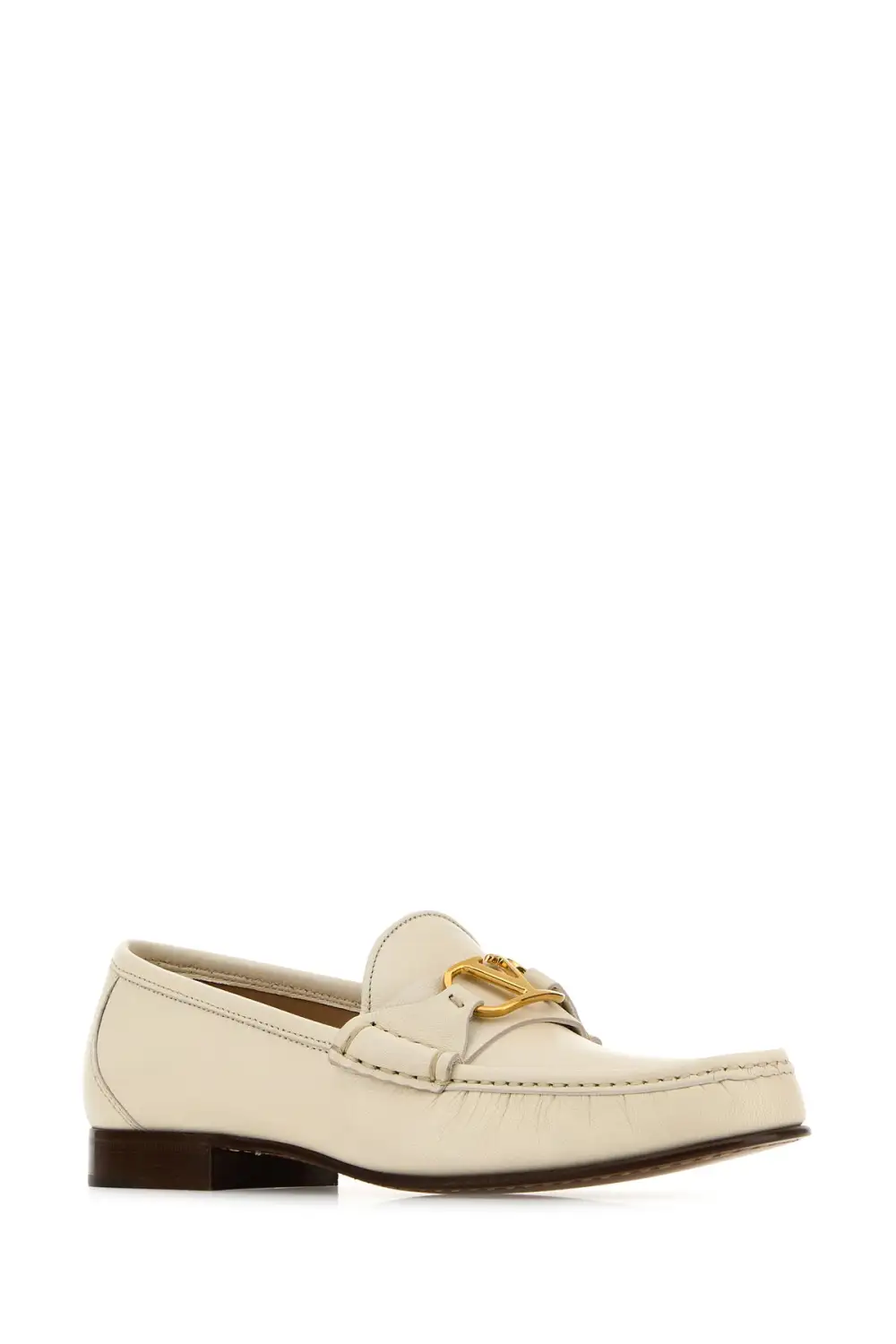 Pebbled Calf Leather Accent Loafers