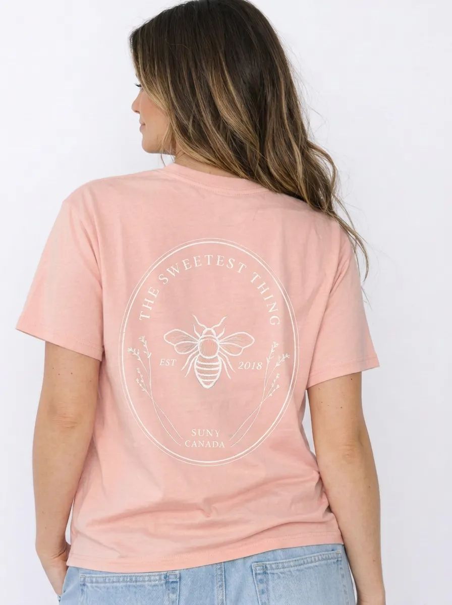 Women's Bee Nature Lover The Sweetest Thing Printed T-shirt