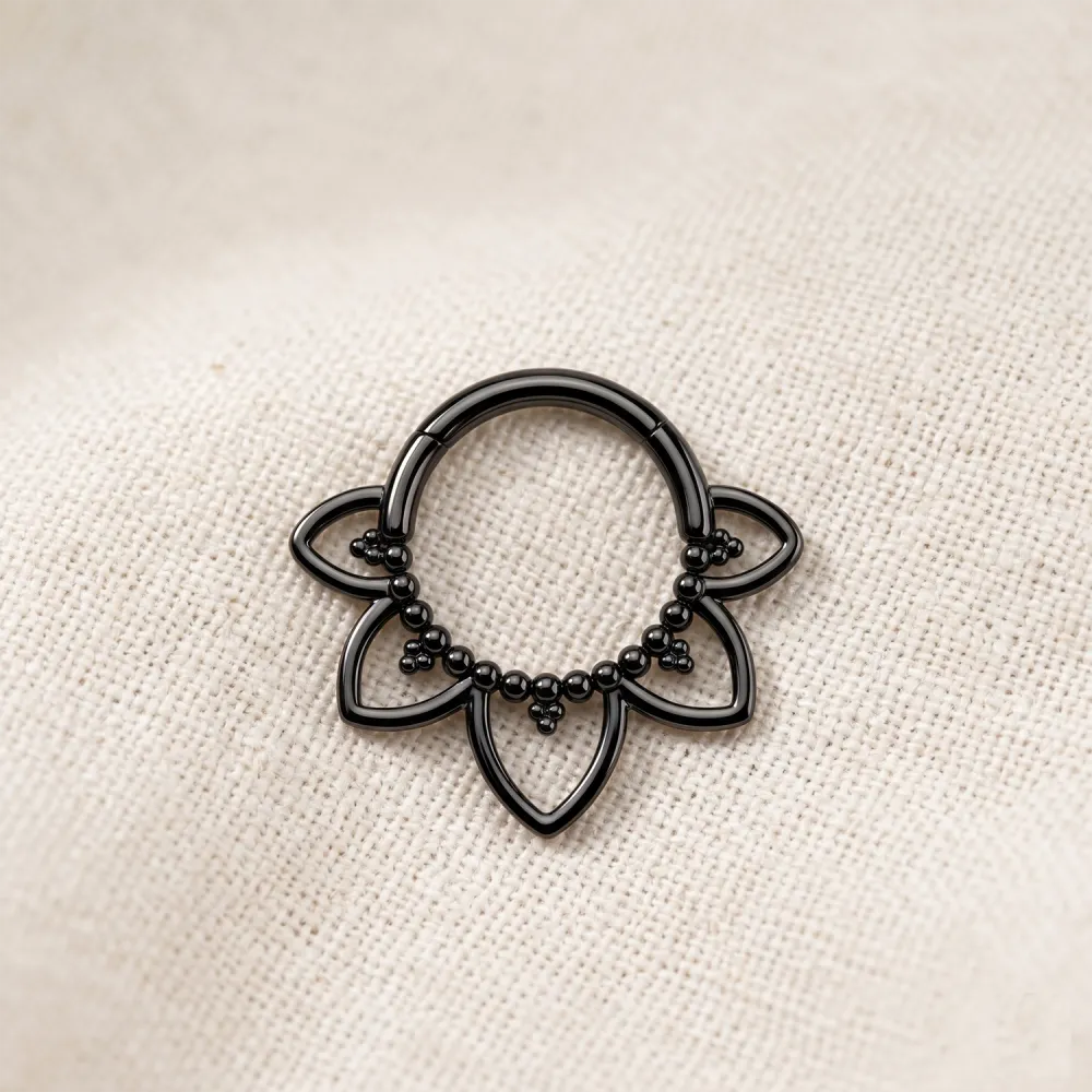 Titanium Surgical-Steel Clicker Hoop Ring