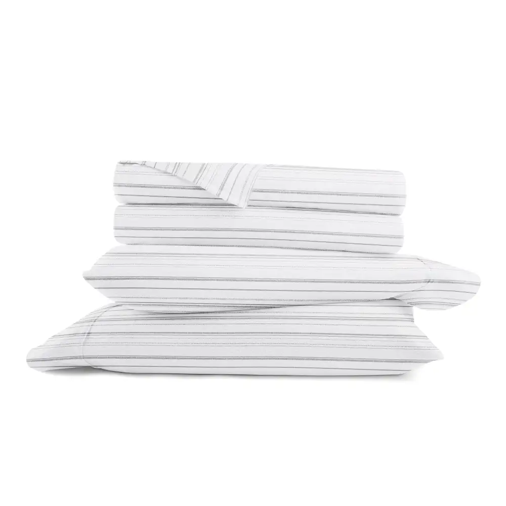 Weathered Stripe Flannel Sheet Set