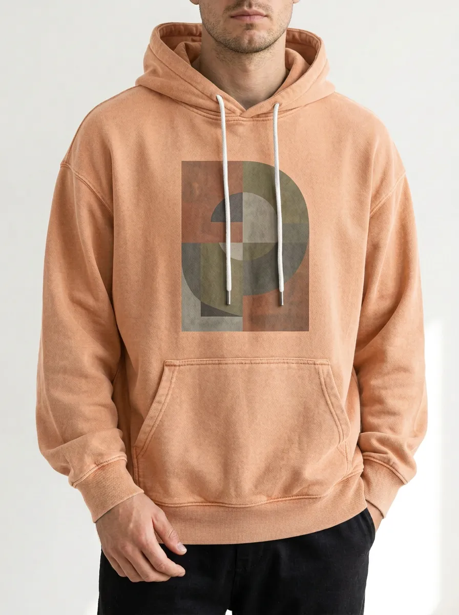 Unisex Abstract Geometric Art Print Hoodie