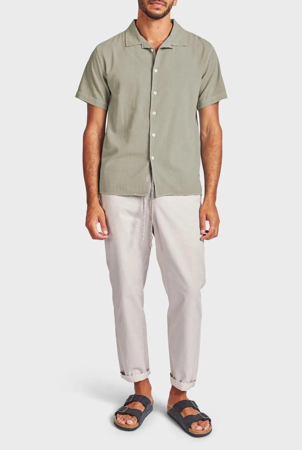 Oversized Linen Short Sleeve Button Down Shirt