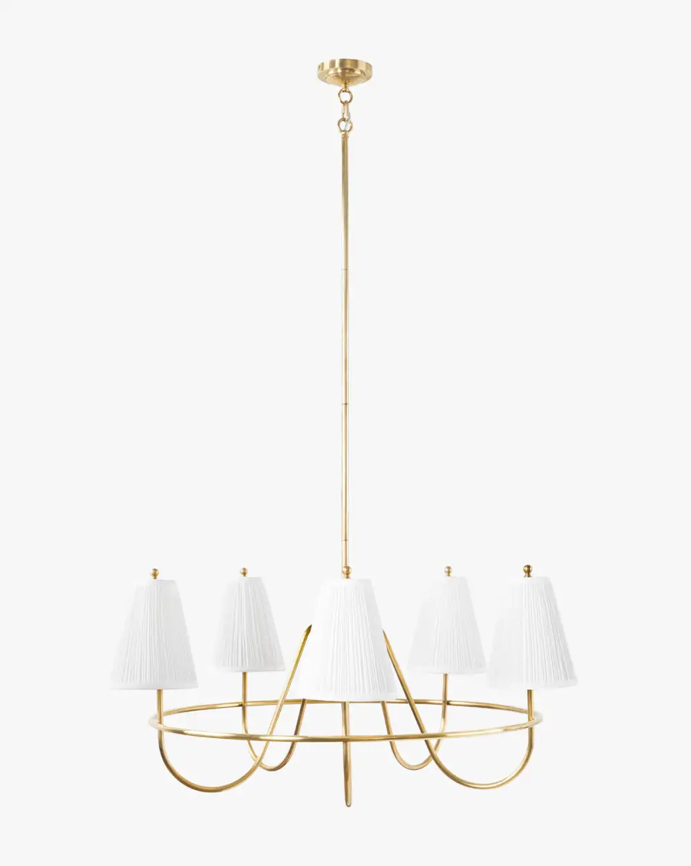 Pleated-Shade Modern Chandelier