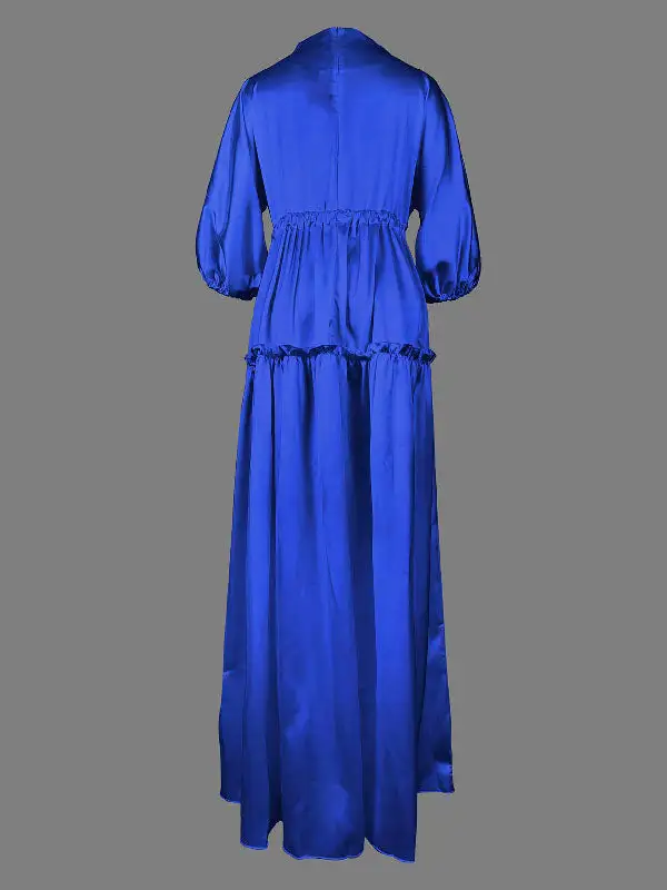 Falbala Neck Maxi Dress