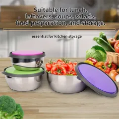 Household Stackable Storage Bowl Set