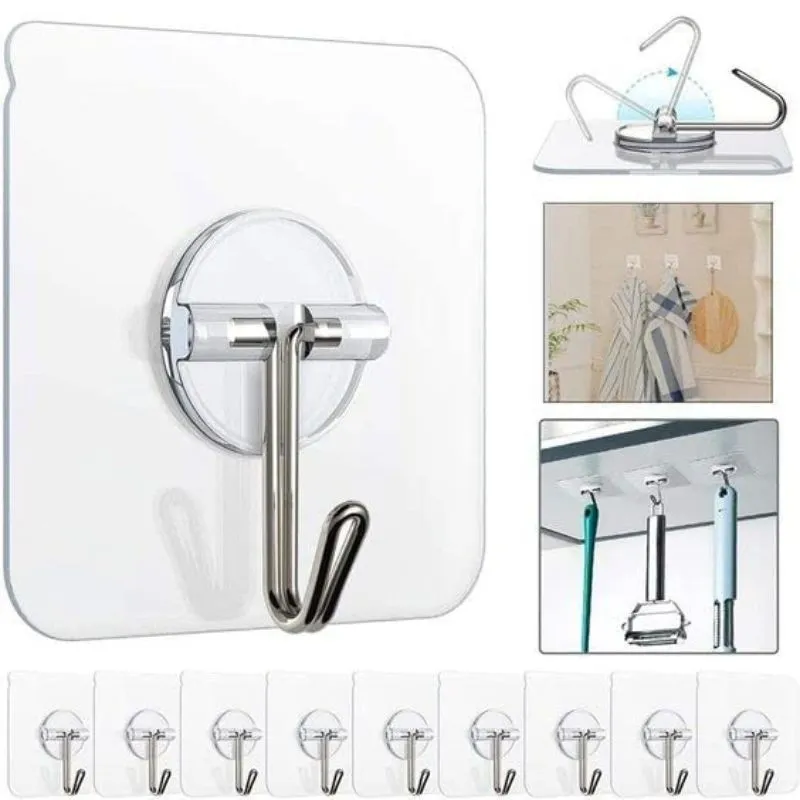 (20Pcs-Set)Single Transparent Sticker hook