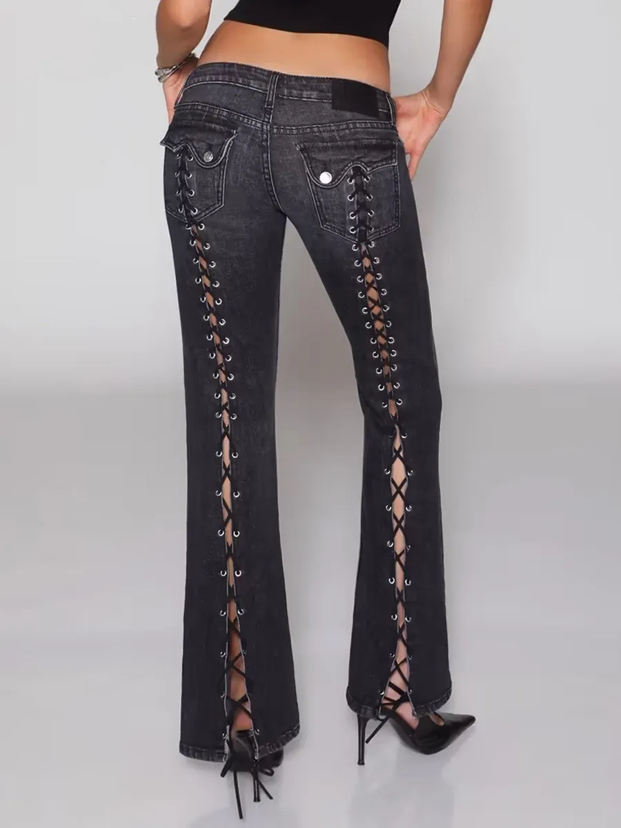 Amira Y2K Low-Rise Flared Jeans
