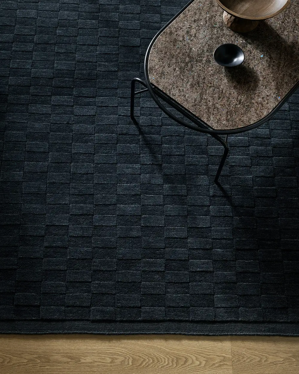 Wool Contemporary Textured Decorative Area Rug
