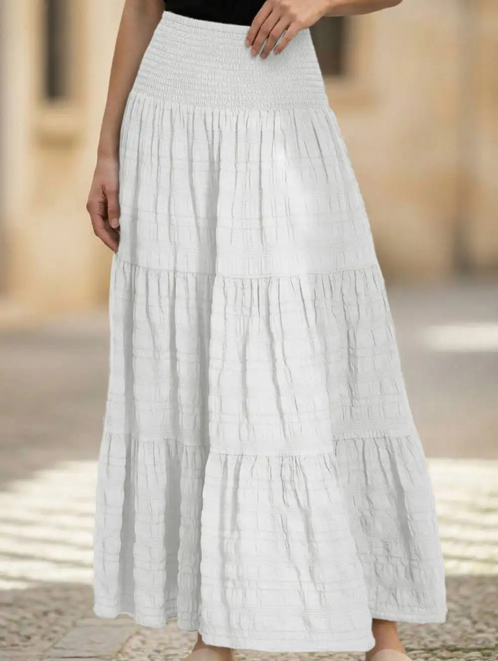 Pocket Waist Maxi Skirt