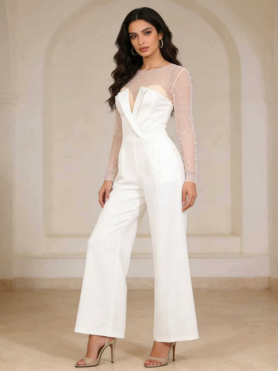 Azalea Elegant Pearl Jumpsuit Set