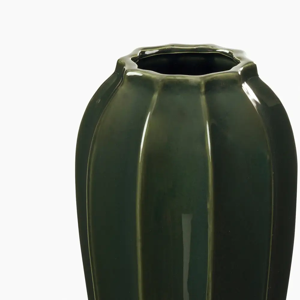 Green Glazed Ceramic Vessel