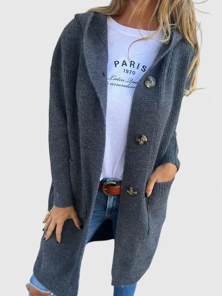 Modern Button Front Cardigan