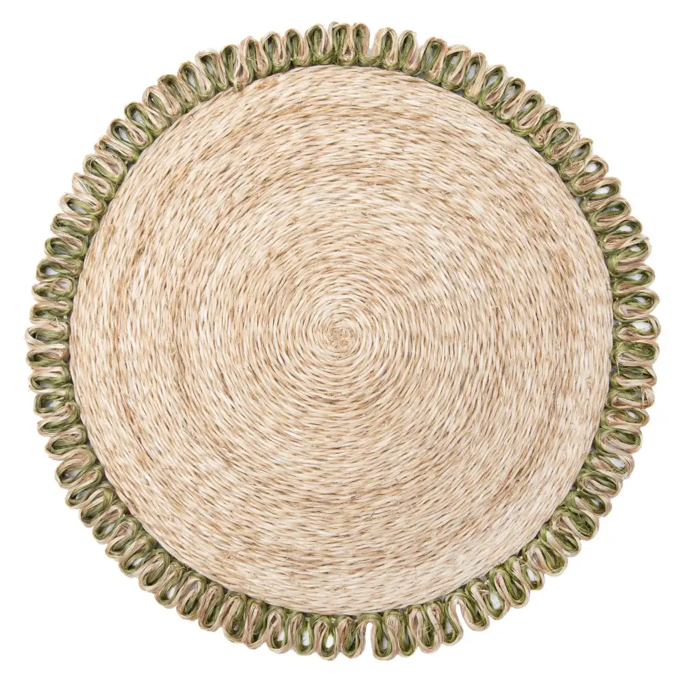 Layered Round Abaca Placemat Set