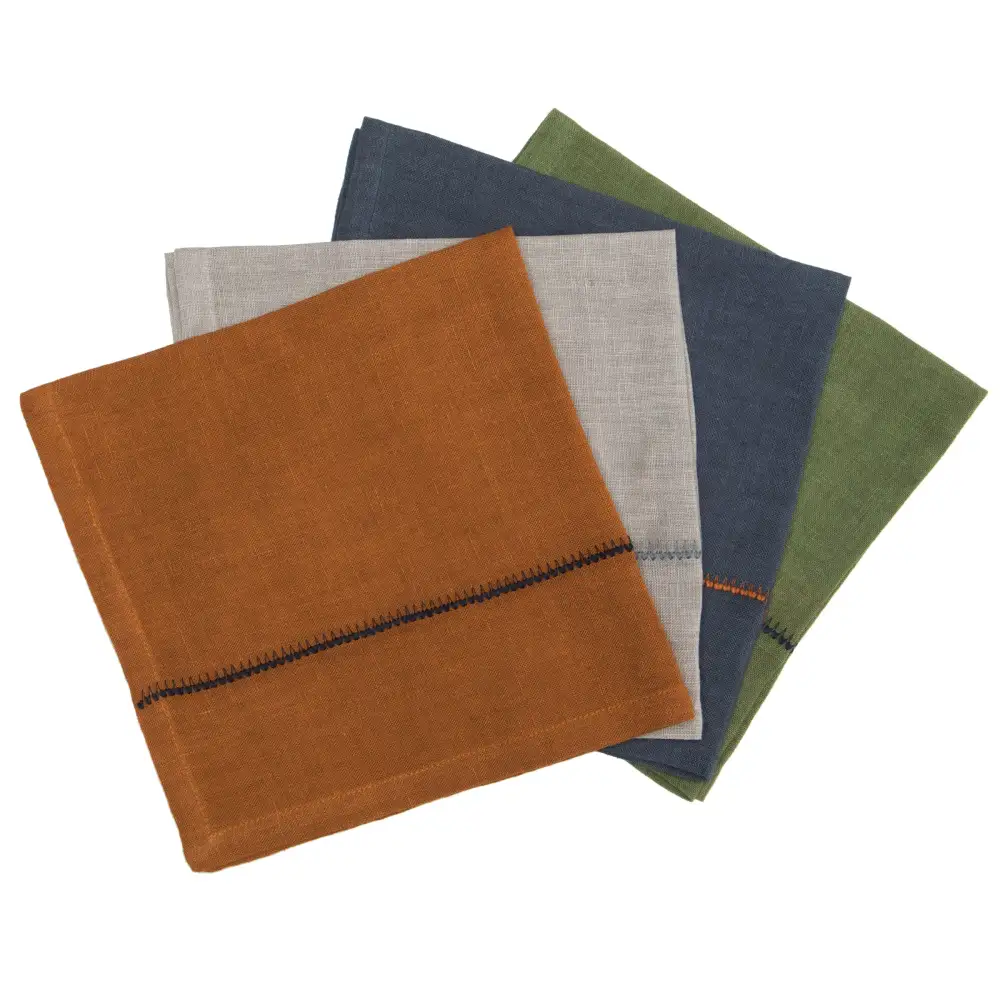 Relaxed Stitched Linen Napkin Set