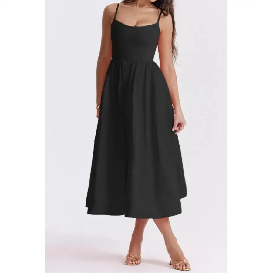 Spaghetti Strap Midi Dress