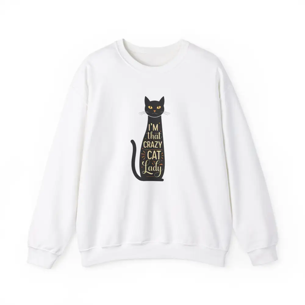 Cat Lady Graphic Crewneck Sweatshirt