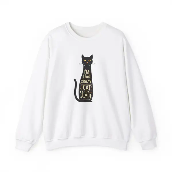 Cat Lady Graphic Crewneck Sweatshirt
