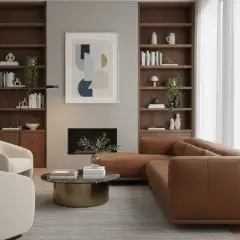 Modern Leather Chaise Lounge