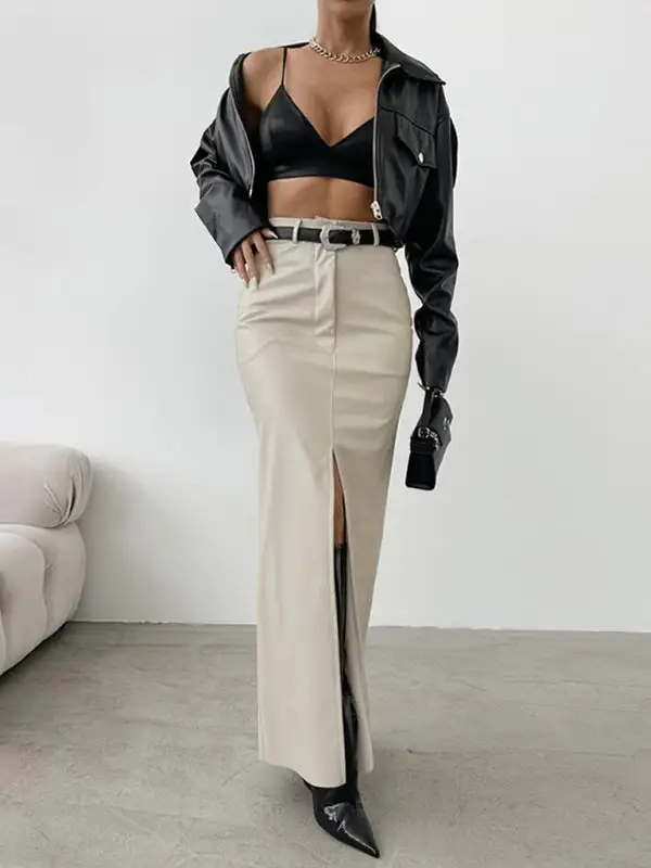 Relaxed Tailored Fitted Skirt