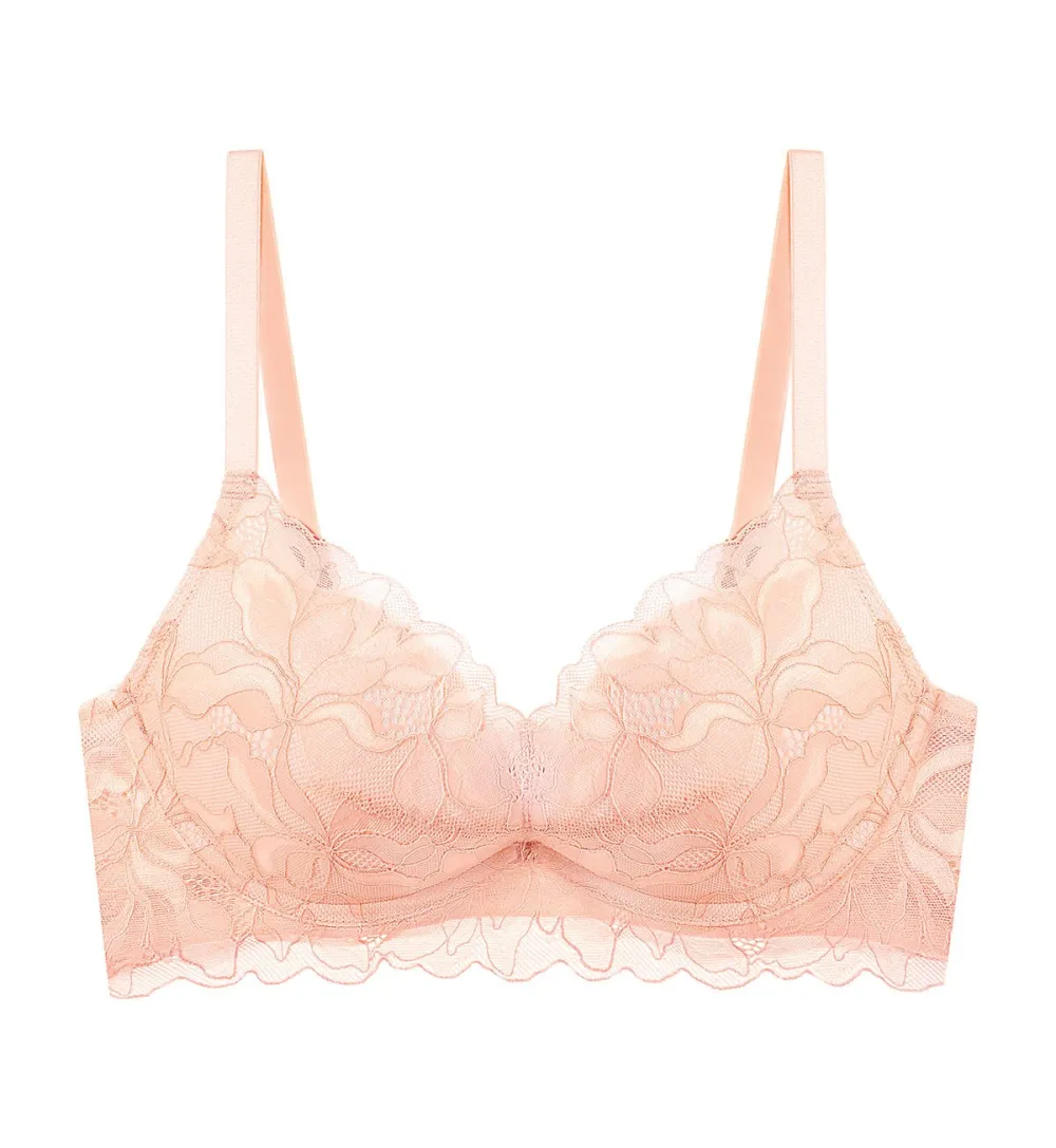 Women's Versatile Wired Deep-V Push-Up Lace Bra