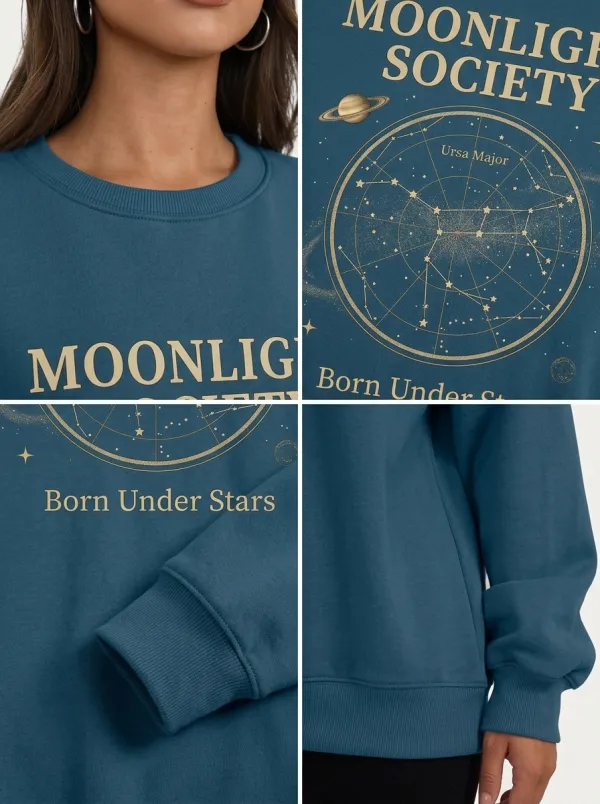 Women's Astronomy Lover Ursa Major Constellation Printed T-shirt