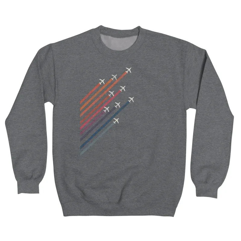 Retro Airplane Rainbow Trails Sweatshirt