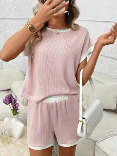 Relaxed Refined Pocketed Top and Shorts Matching Set