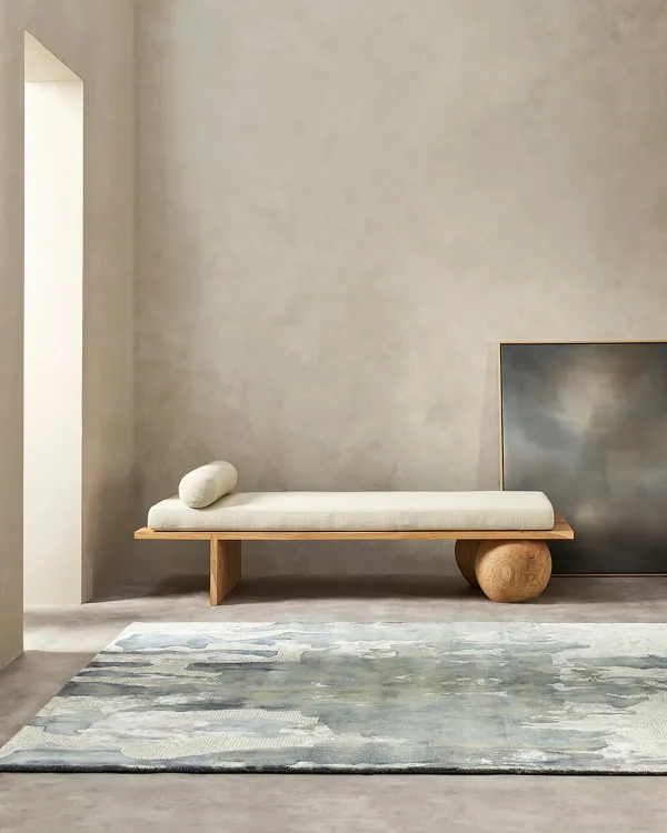 Wool Abstract Contemporary Relaxed Area Rug