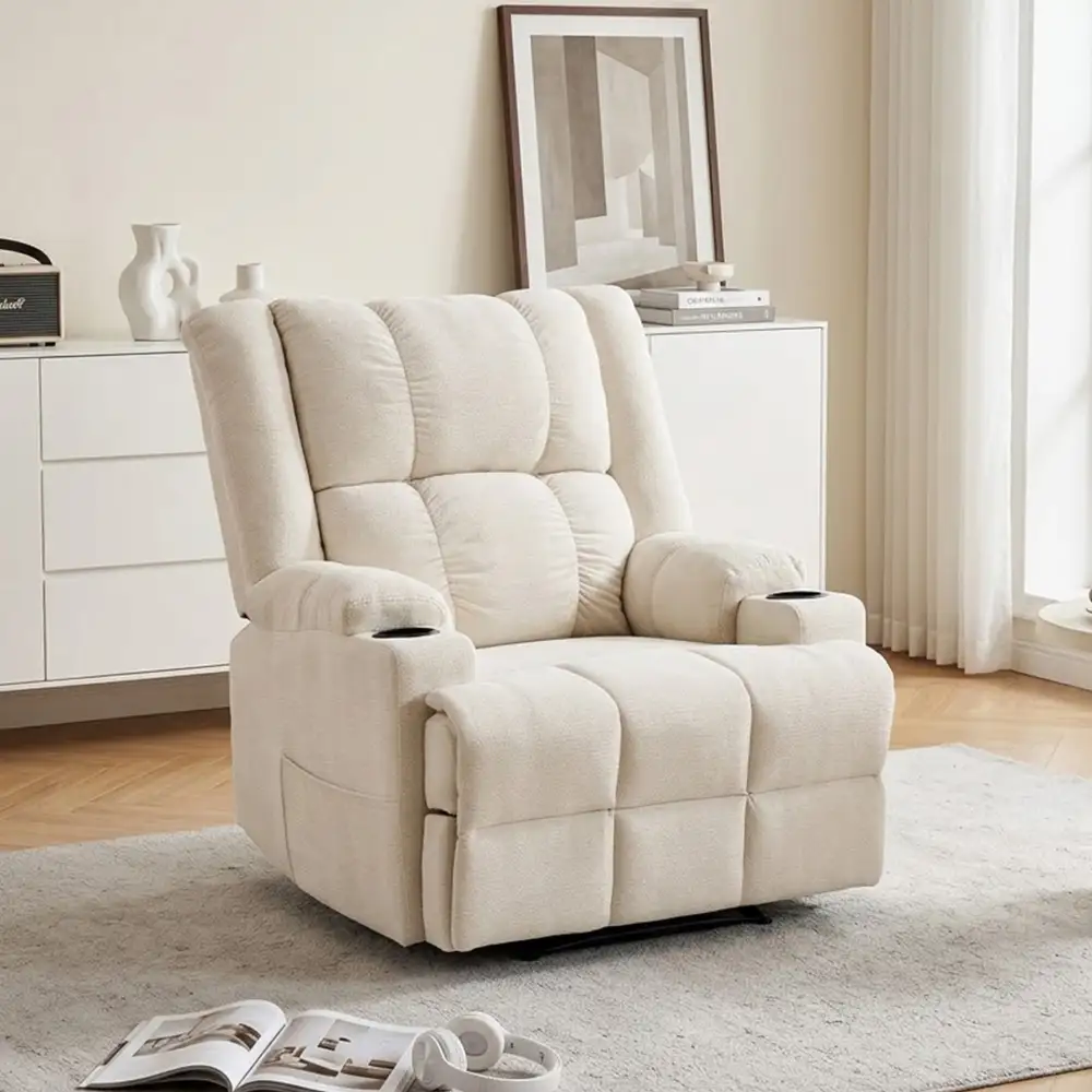Cushioned Spring Support Recliner Sofa
