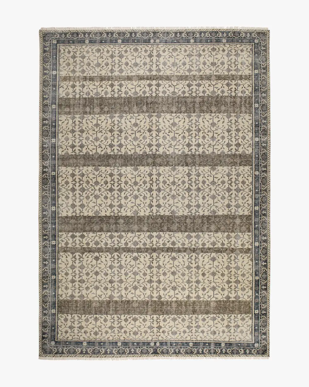 Textural Hand-Knotted Wool Area Rug